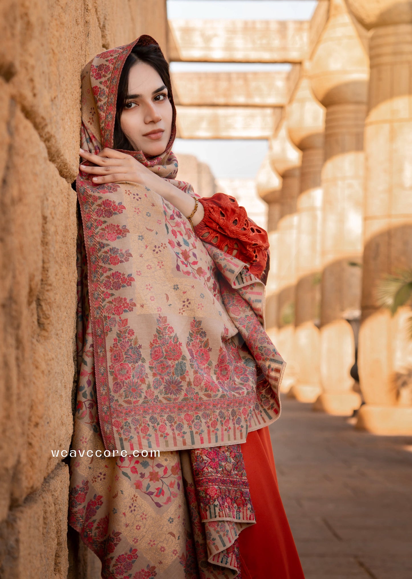 GulRaang Phoolwari Kani Shawl