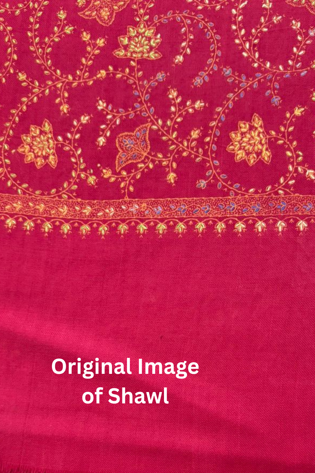 Pink Intricate Floral Embroidered Shawl