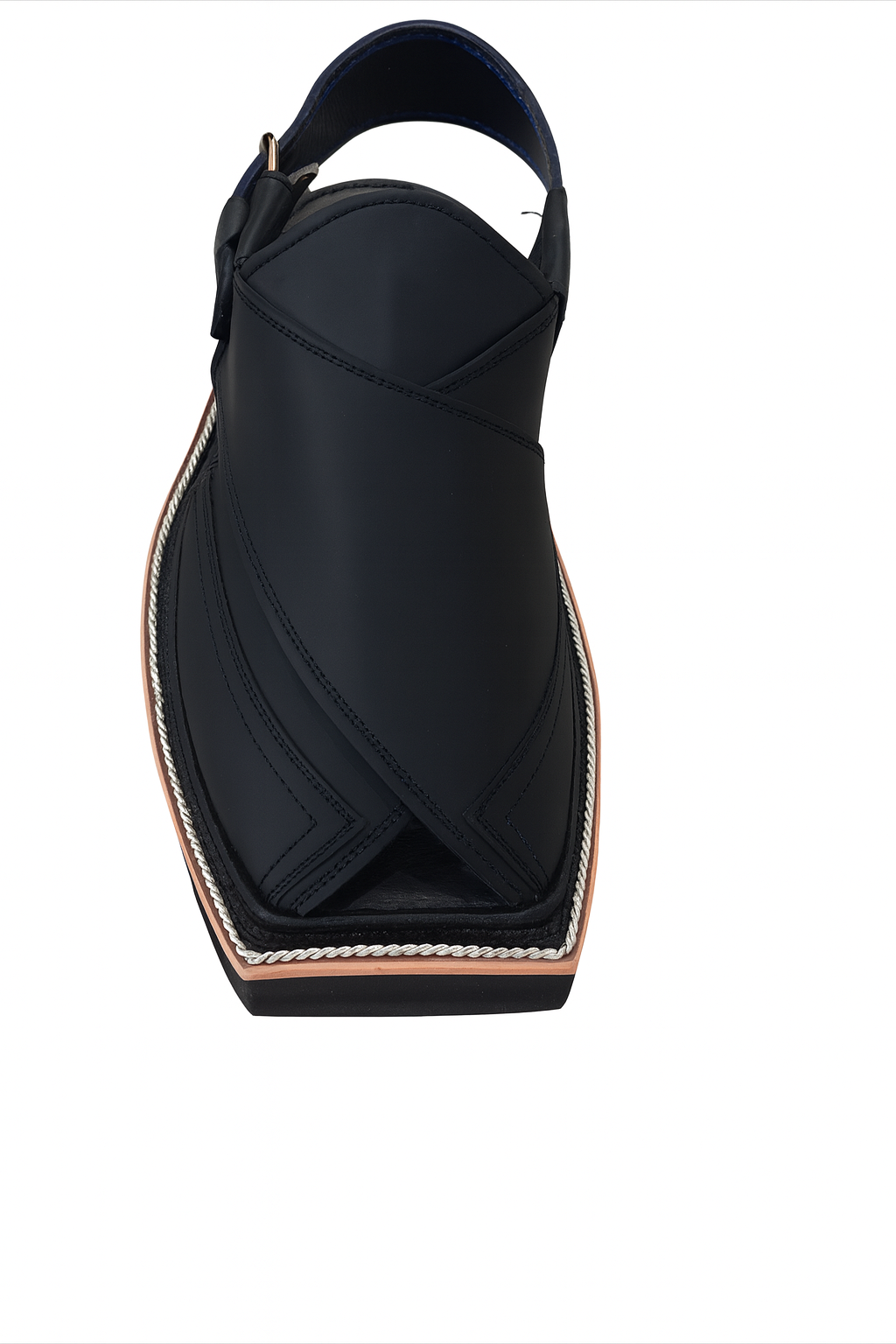 Kaptaan Premium Peshawari Chappal – Black Classic Edition