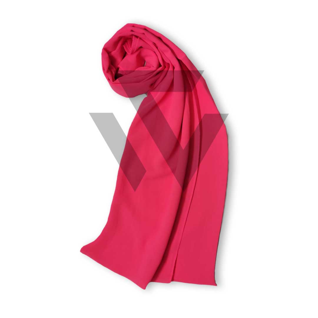 Solid Chiffon Scarf Hot Pink