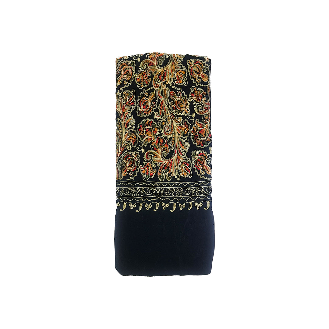 Velvet Shawl - Floral Pattern