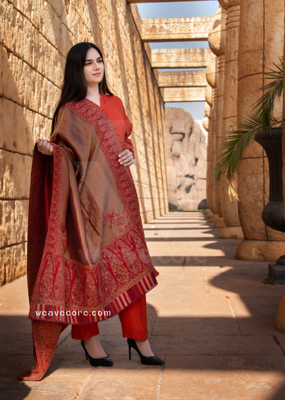 Sunehri Aabroo – Moonlight Kani Shawl with Zari