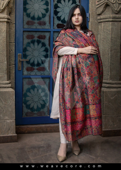 Rangrez Kalamkari Kani Shawl