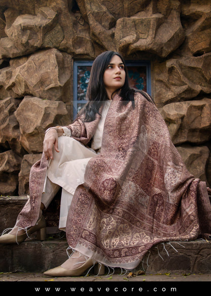 Gul-e-Chaman Kani Silk Shawl