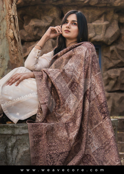 Gul-e-Chaman Kani Silk Shawl