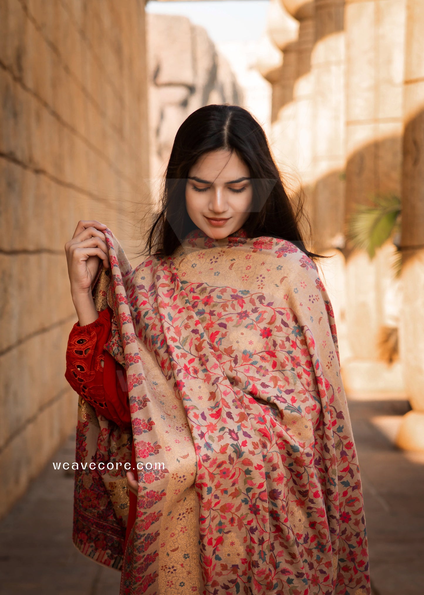 GulRaang Phoolwari Kani Shawl