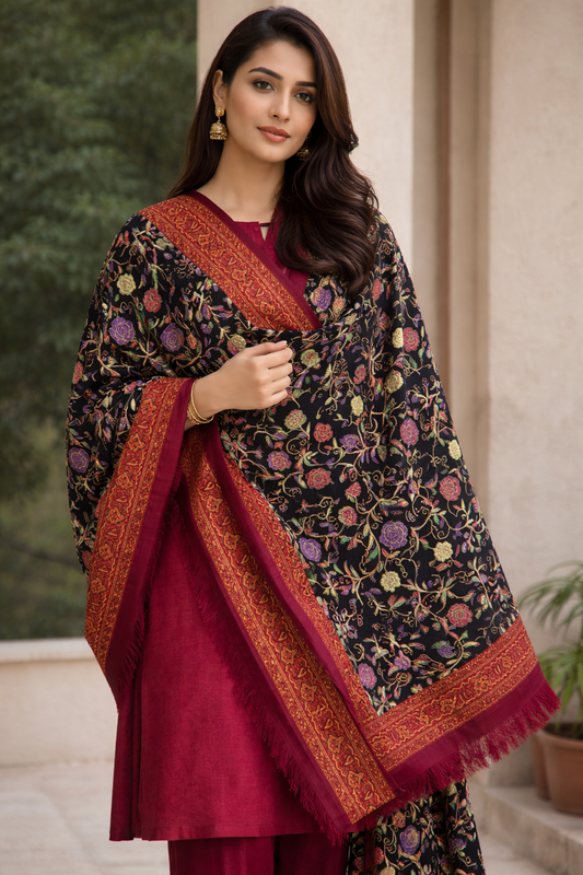 Floral Heritage Palla Shawl
