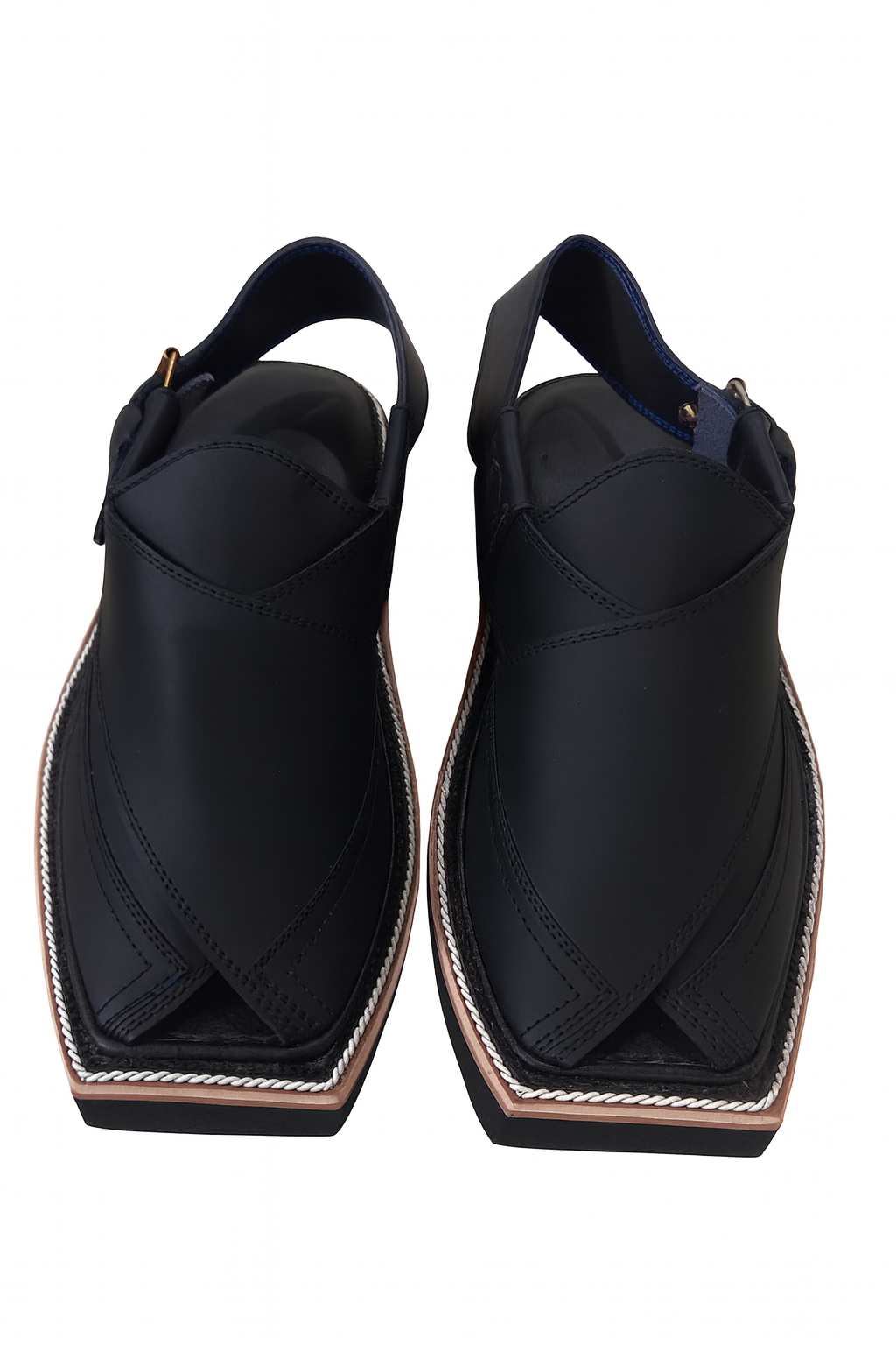 Kaptaan Premium Peshawari Chappal – Black Classic Edition