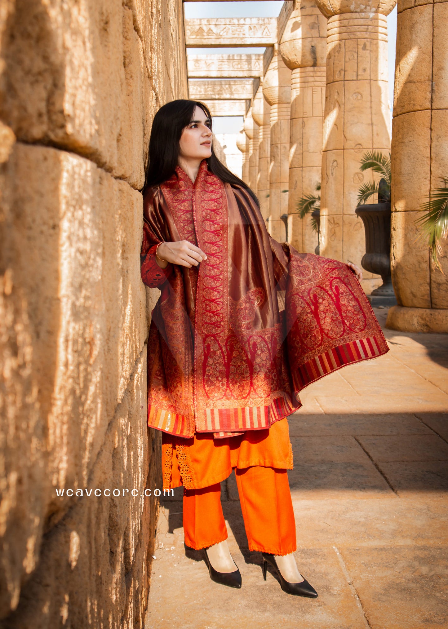 Sunehri Aabroo – Moonlight Kani Shawl with Zari
