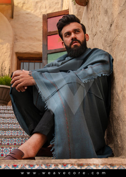 Men's Premium Teal Blue Pashmina Shawl