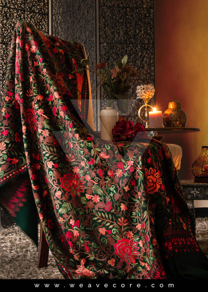 Emerald Charm Aari Jaal Shawl