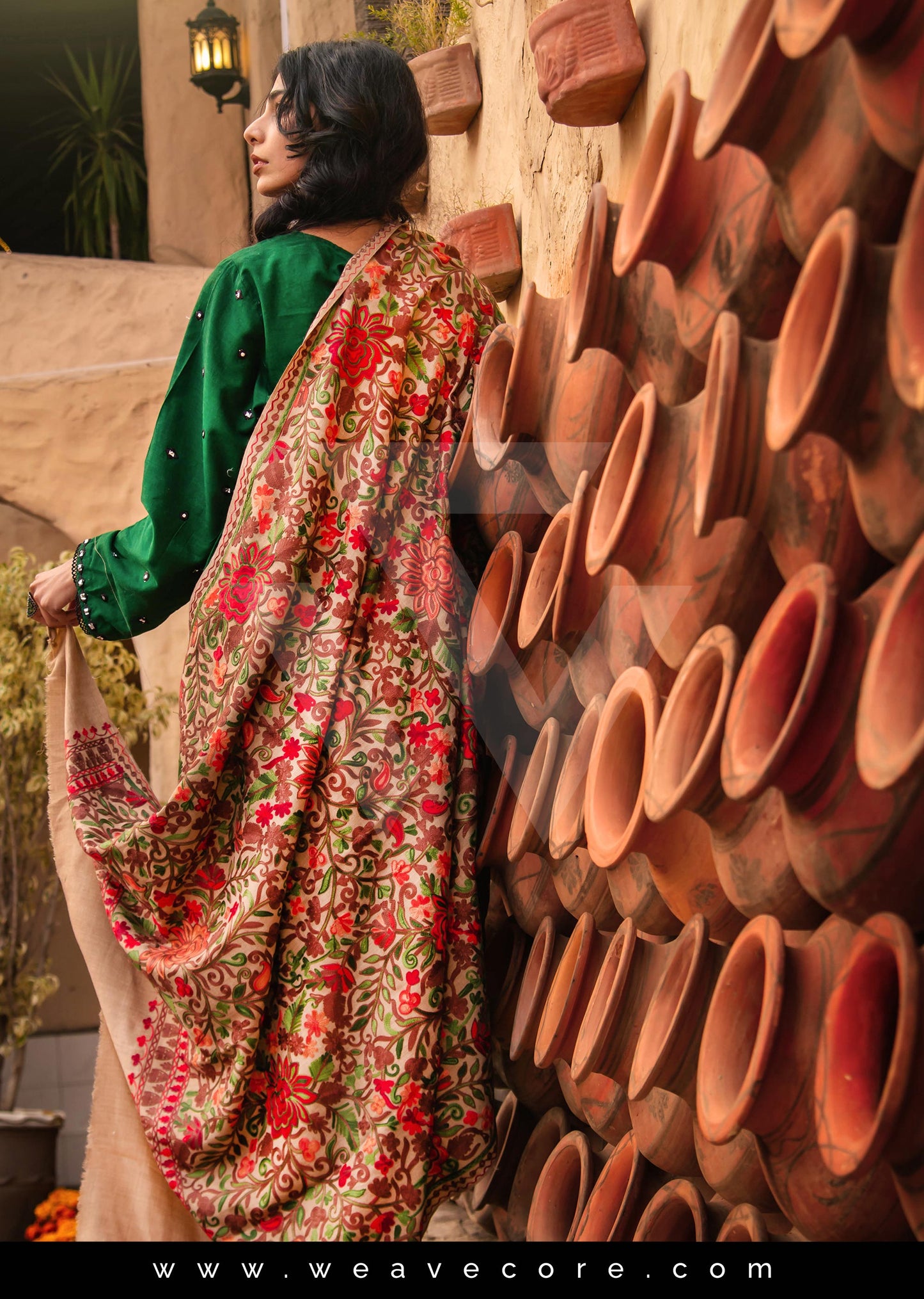 Caramel Bliss Aari Jaal Shawl