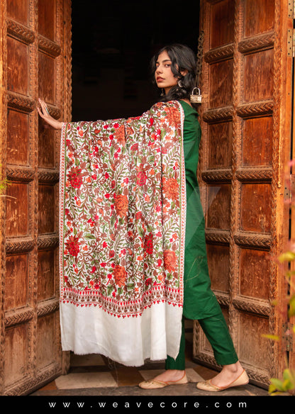 Pearl Elegance Aari Jaal Shawl