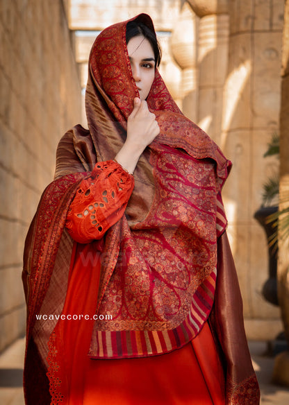 Sunehri Aabroo – Moonlight Kani Shawl with Zari