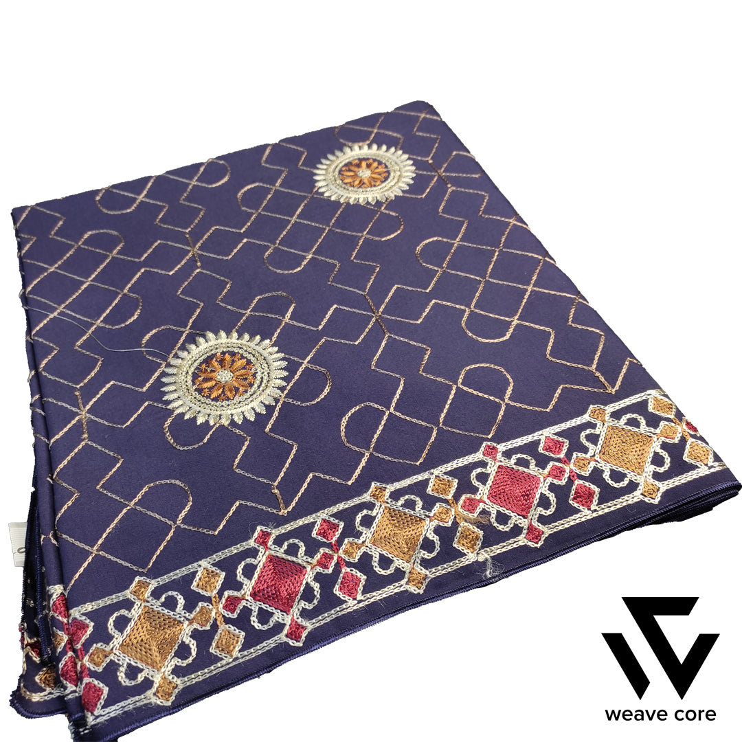  Elegant Embroidered Chaddar - Blue