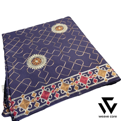  Elegant Embroidered Chaddar - Blue