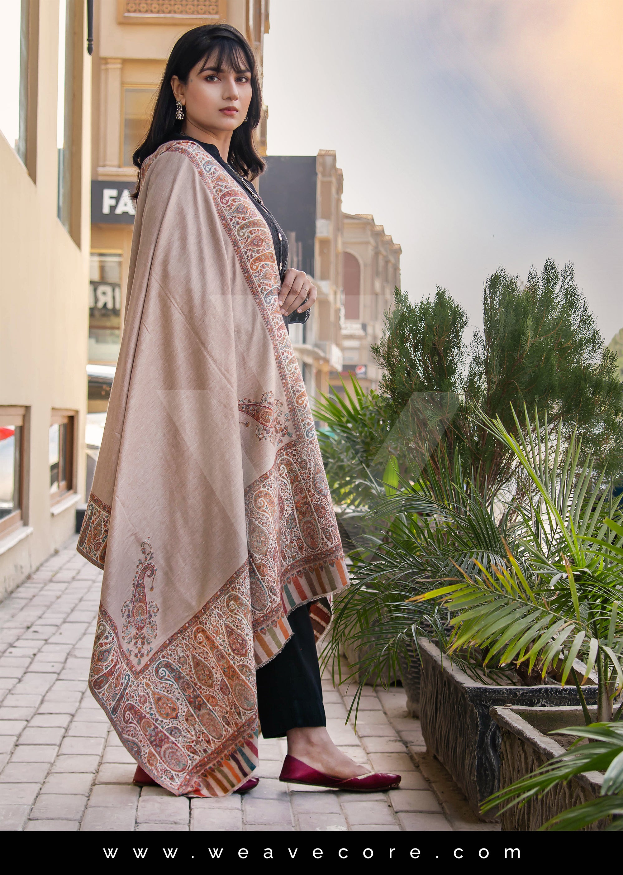 Kani Pashmina Shawl - Golden Sands