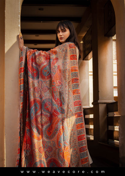 Kani Silk Pashmina Shawl - Sunset Whispers