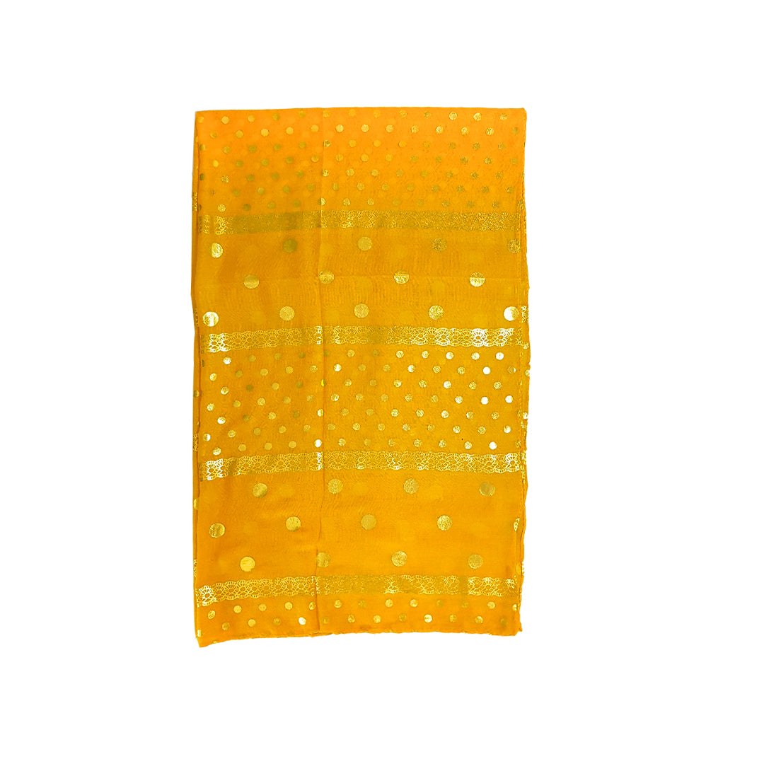 Classic Golden Dots Scarf-Mustard Yellow