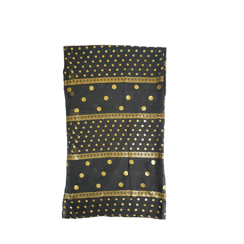 Classic Golden Dots Scarf-Soft Grey