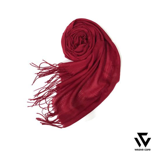 Turkish Textured Scarf-Maroon