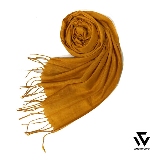 Turkish Textured Scarf-Mustard