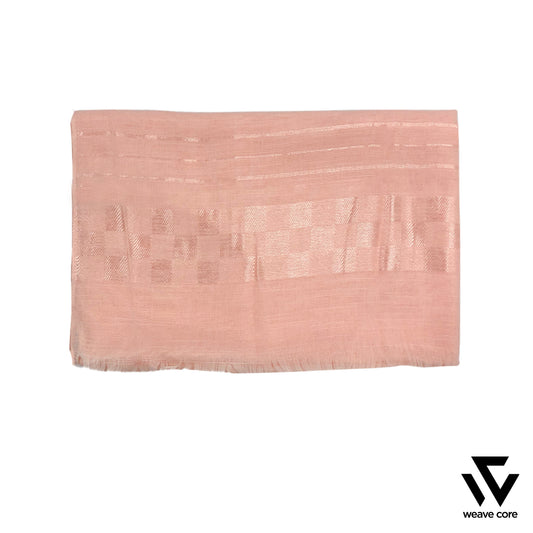 Turkish Sleek Textured Scarf-Tea Pink