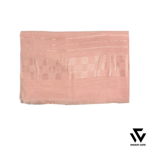 Turkish Sleek Textured Scarf-Tea Pink