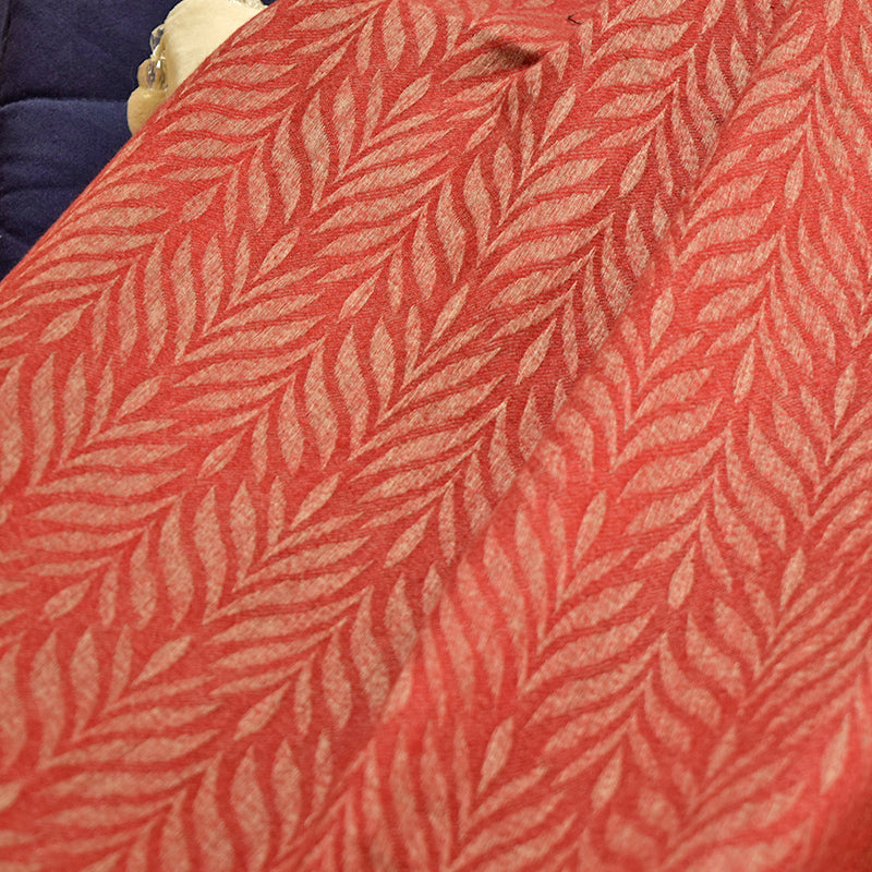 Cashmere stoles - Leaf pattern orange