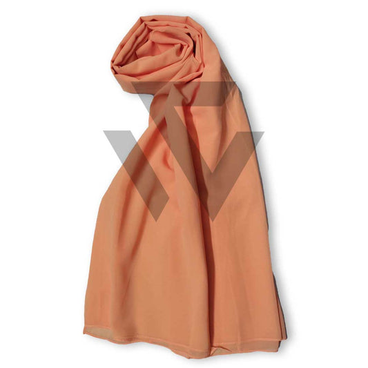 Solid Chiffon Scarf - Coral