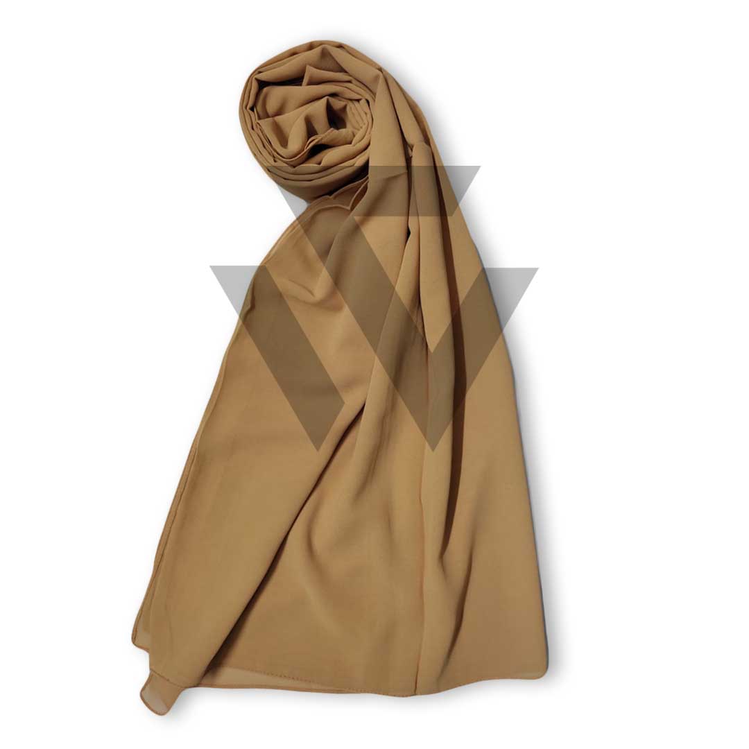 Solid Chiffon Scarf - Latte