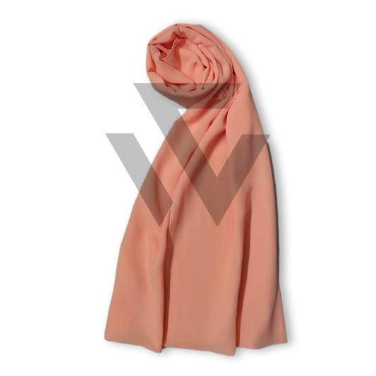 Solid Chiffon Scarf - Peach