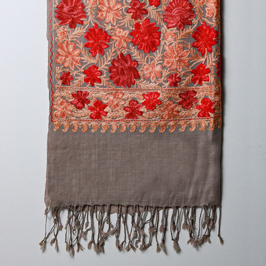 Aari Full Jaal Stole - Deep Pattern Flower