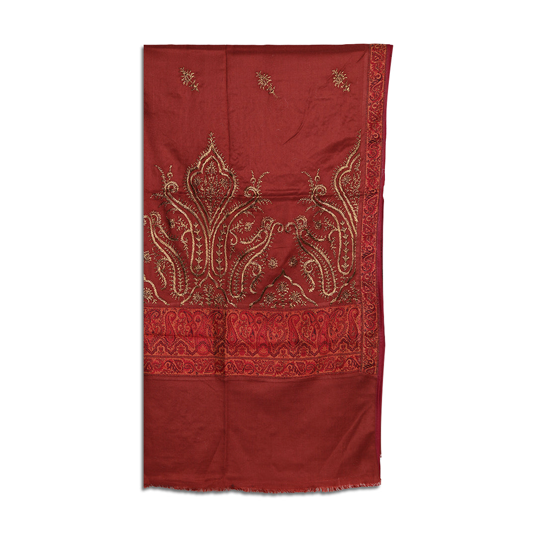 Pure Kashmiri - Big Palla Shawl - Lighter Red