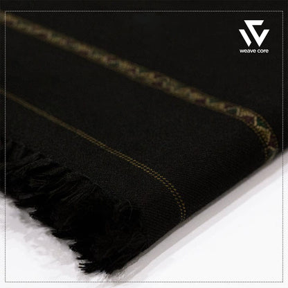 Pure Wool Shawl for Men Black