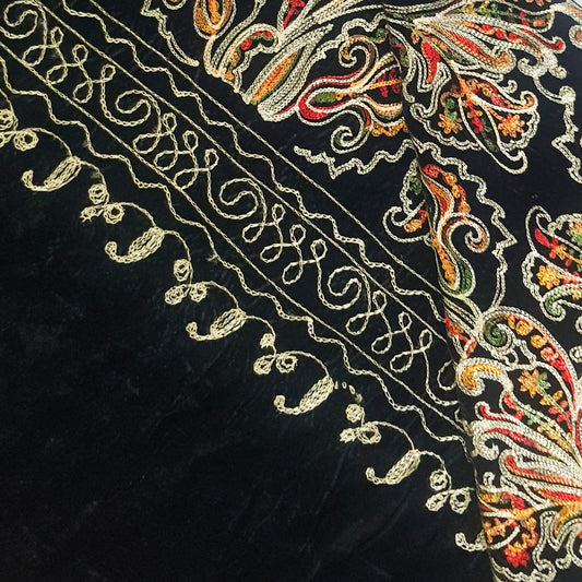 Velvet Shawl - Floral Pattern